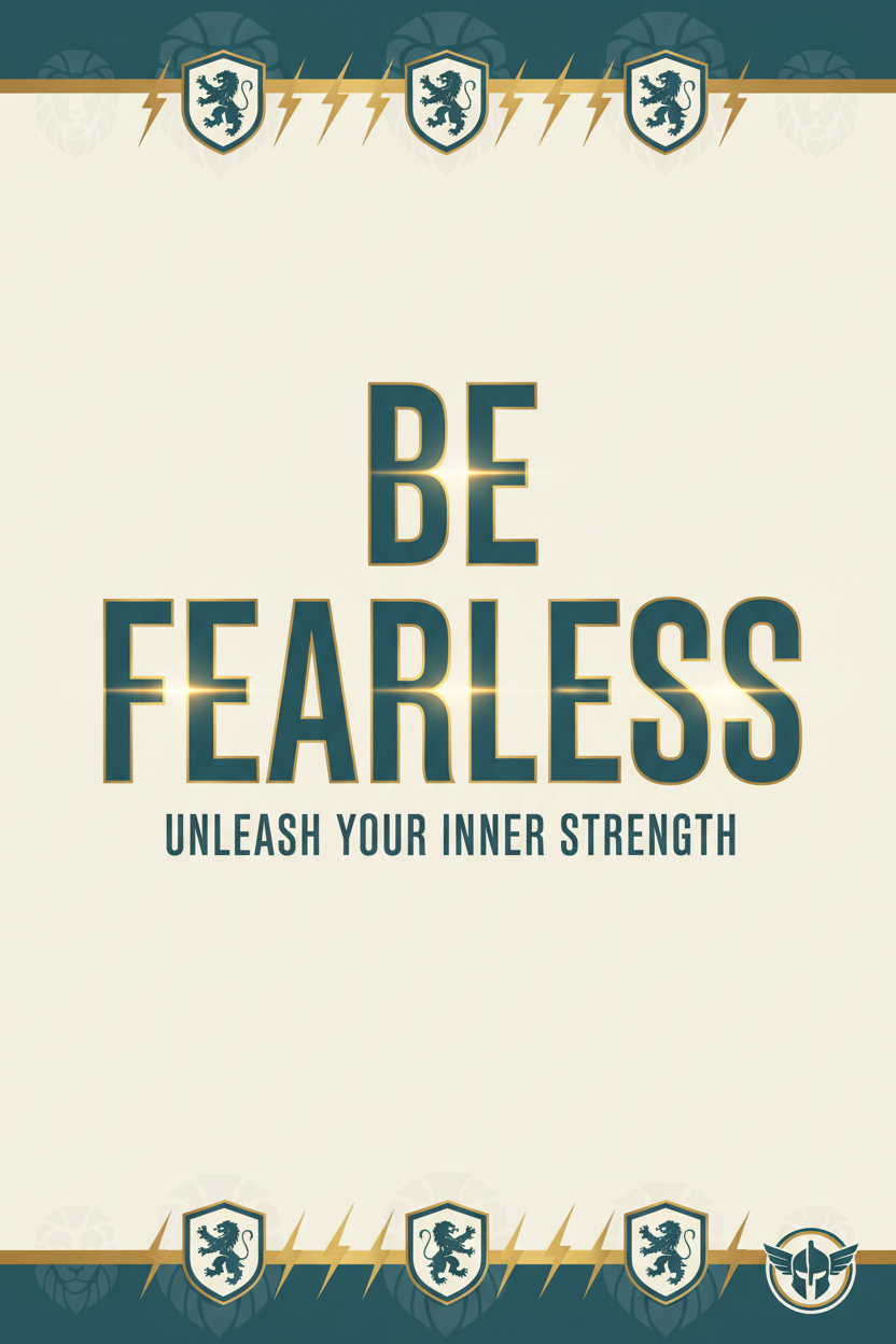 Be Fearless - Motivational Wall Art Print