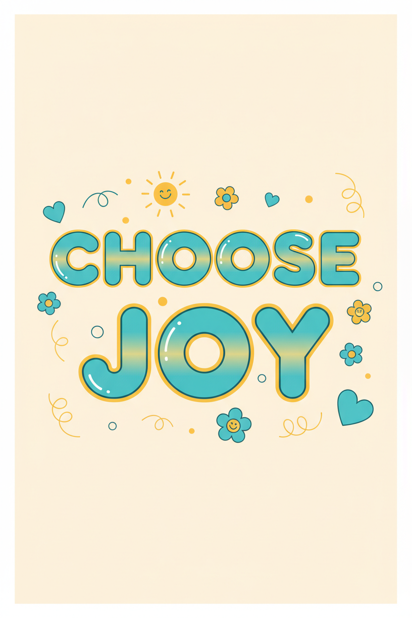 Choose Joy - Motivational Wall Art Print
