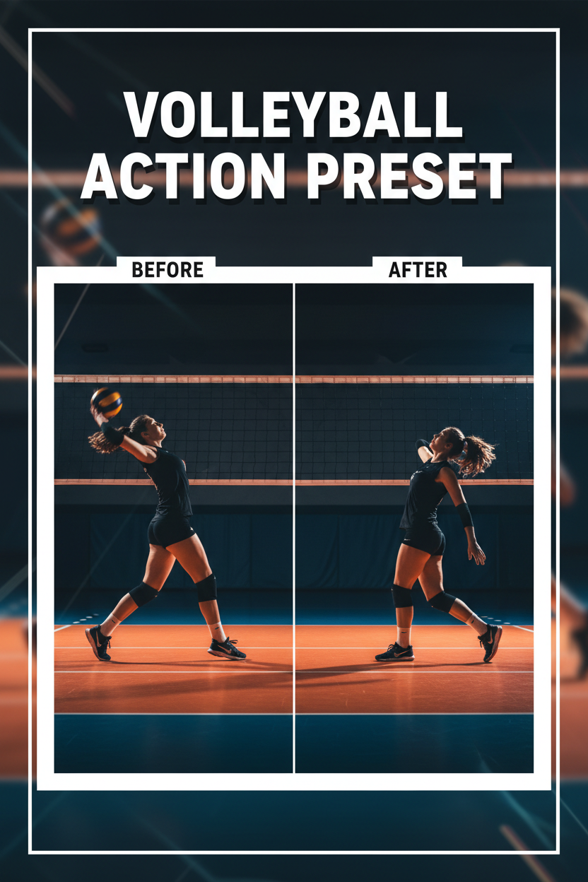 Volleyball Action Preset digital download