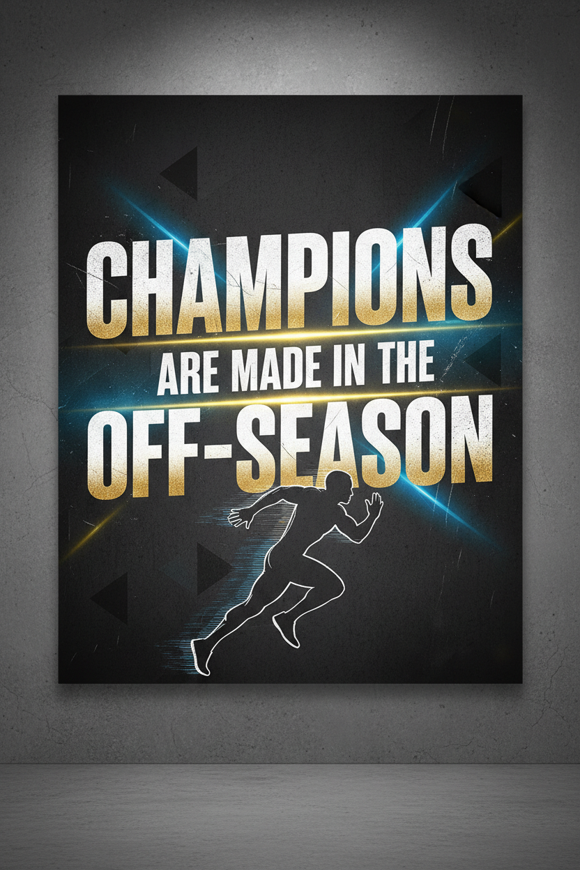 Champions Are Made In The Off-Season - Motivation Print
