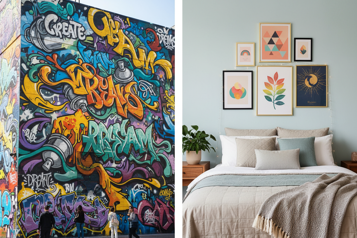 Color Paper storefront - graffiti street art and bedroom