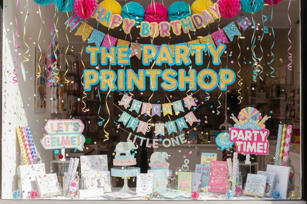 The Party Printshop storefront