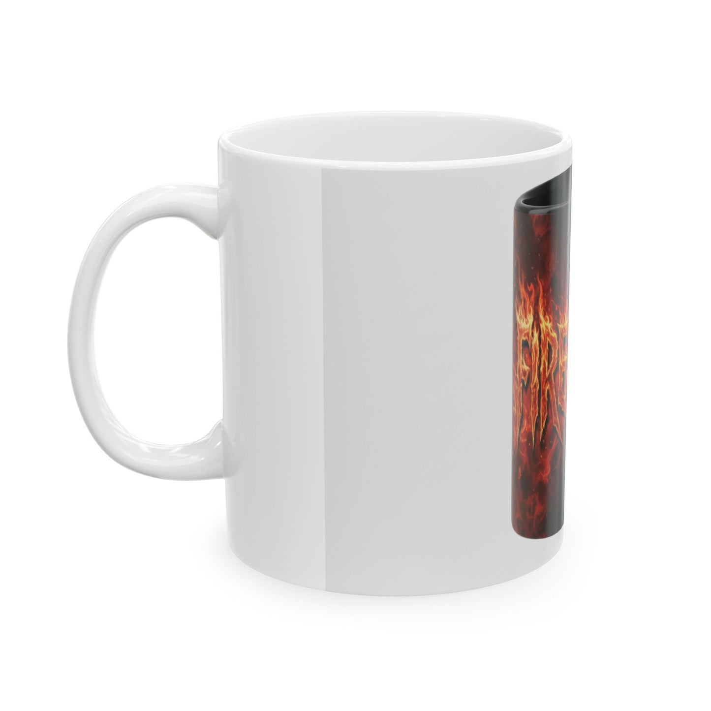 Fire & Ice Ceramic Mug — Fiery vs. Frost 11oz/15oz Coffee Cup