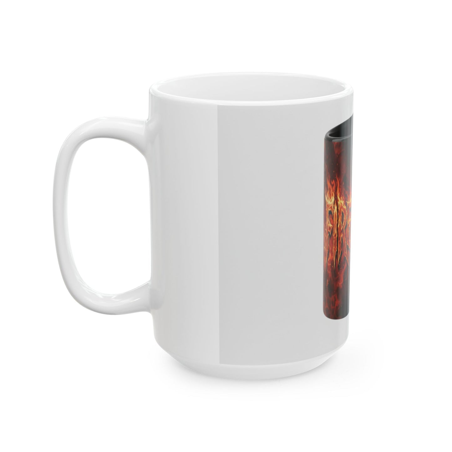 Fire & Ice Ceramic Mug — Fiery vs. Frost 11oz/15oz Coffee Cup