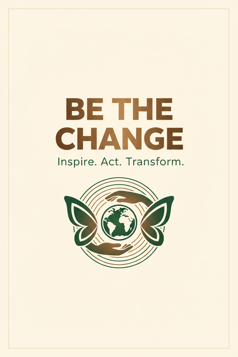 Be the Change - Motivational Wall Art Print