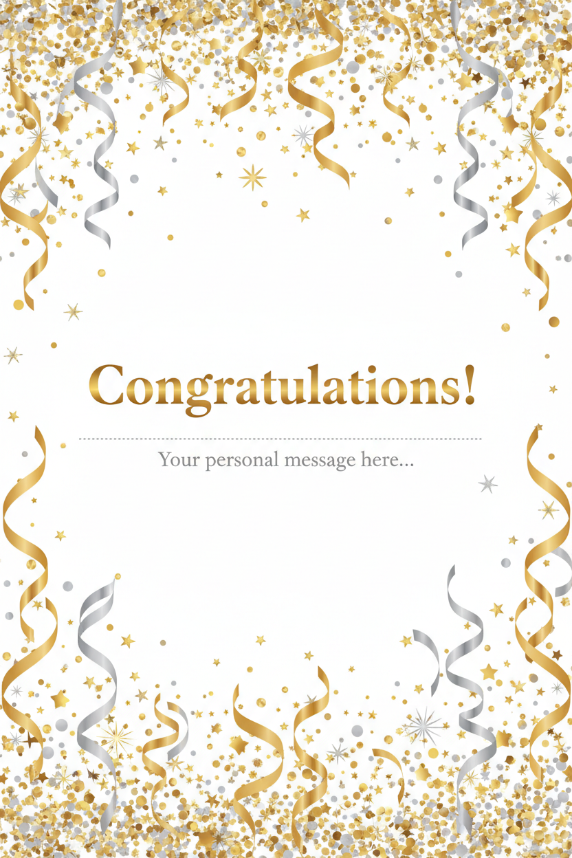 Congratulations Party Banner - Printable Digital Download