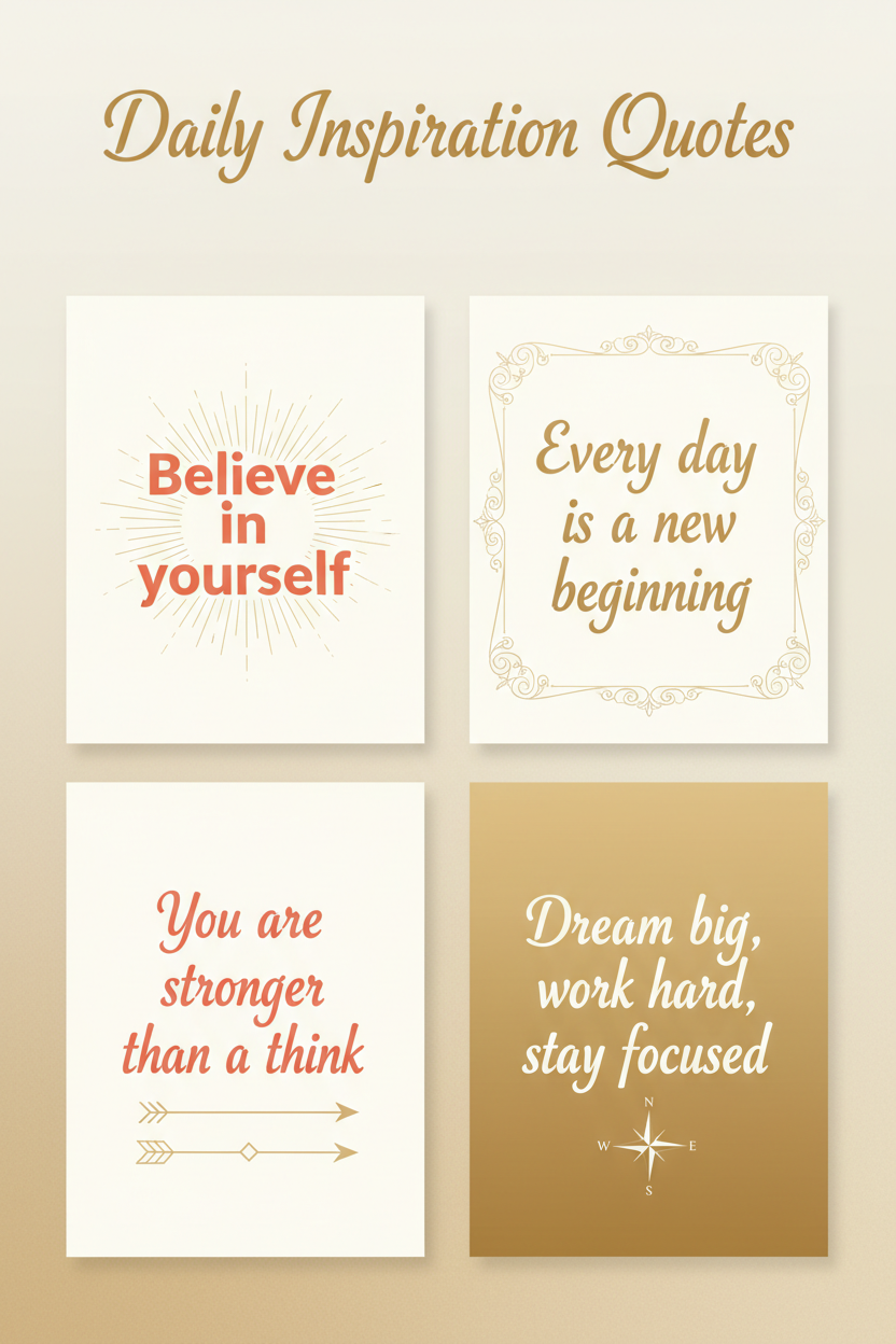 Daily Inspiration Quotes Motivational Poster