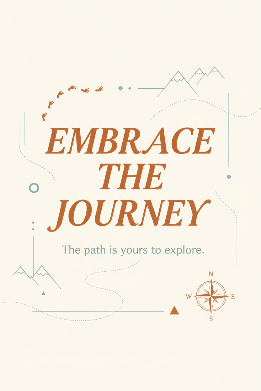 Embrace the Journey - Motivational Wall Art Print