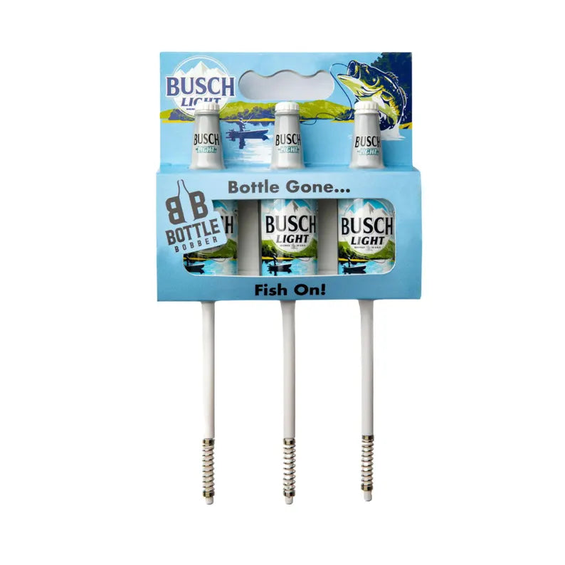 Busch Light Fishing Bobbers 3-Pack - Beer Bottle Bobbers - Funny Fishing Gift