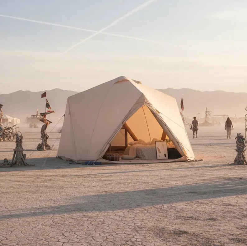 Air Quatro Inflatable Tent 13ft - No Poles Setup 5 Minutes - Sleeps 4-6