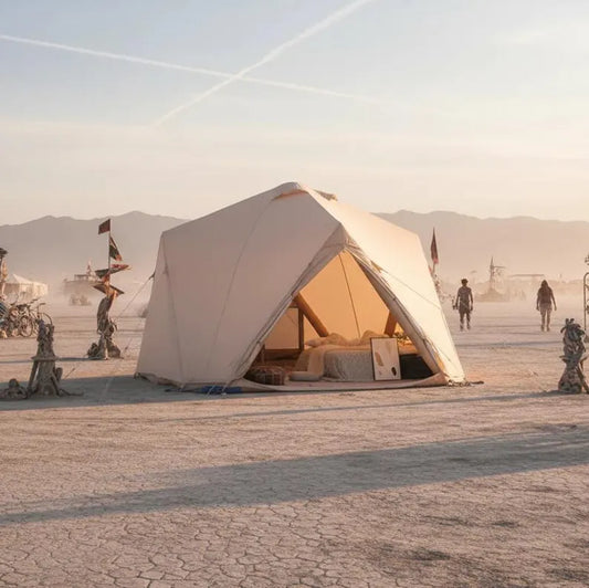 Air Quatro Inflatable Tent 13ft - No Poles Setup 5 Minutes - Sleeps 4-6