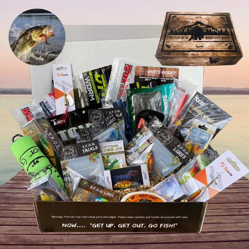Bass Fishing Gift Box - 28+ Premium Lures & Tackle - Christmas Gift for Men