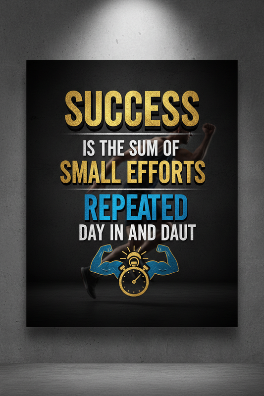 Success Is The Sum Of Small Efforts - Motivation Print