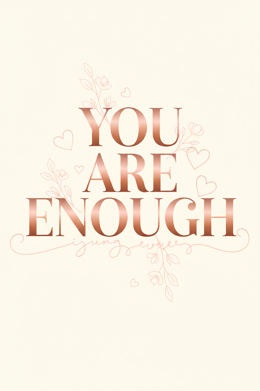 You Are Enough - Motivational Wall Art Print