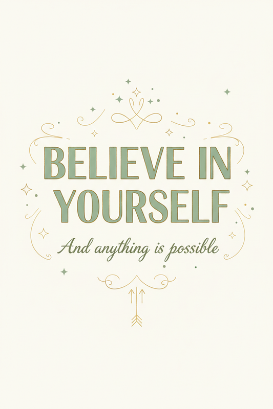 Believe in Yourself - Motivational Wall Art Print