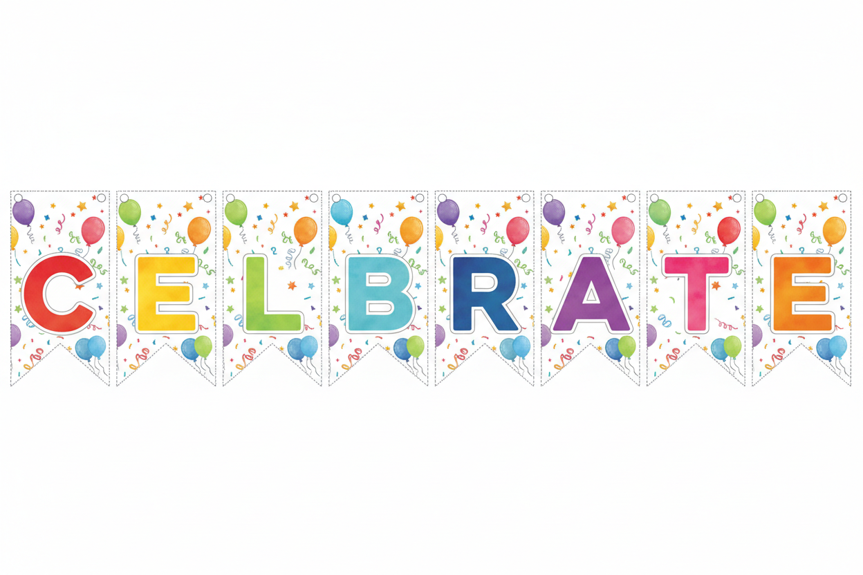 Celebrate Party Banner - Printable Digital Download
