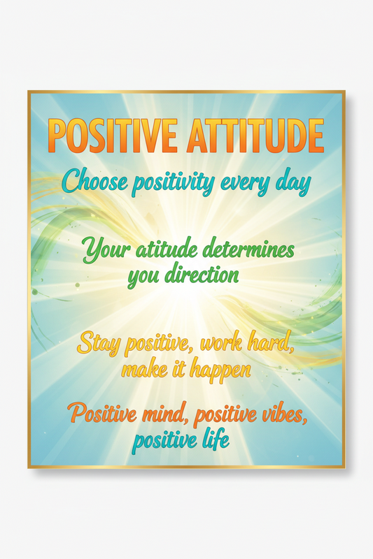 Positive Attitude Motivational Poster
