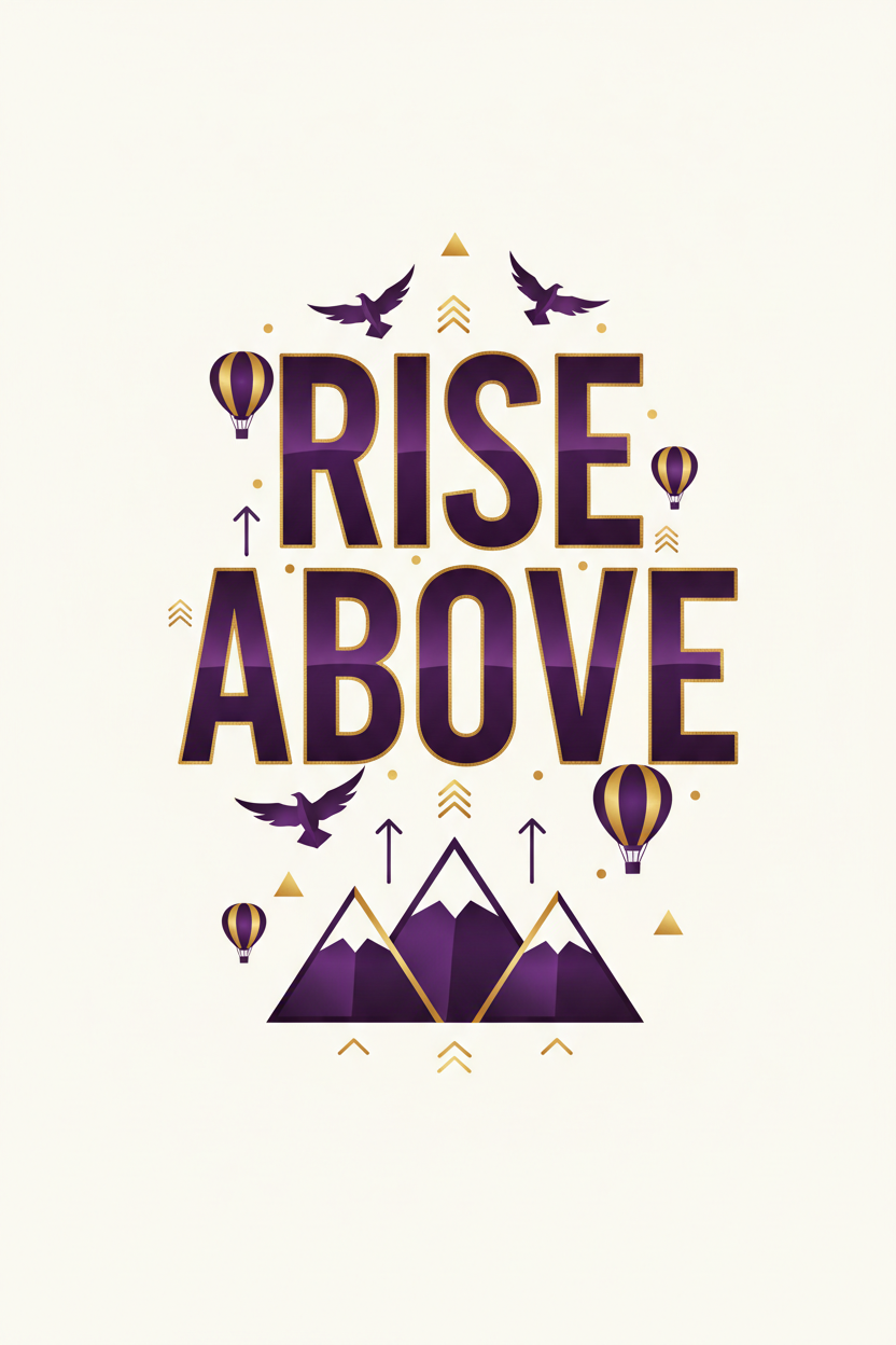 Rise Above - Motivational Wall Art Print