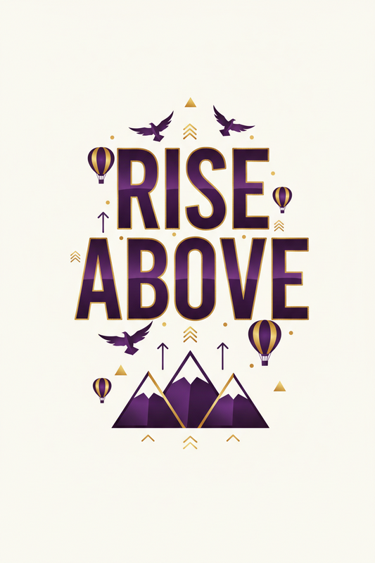 Rise Above - Motivational Wall Art Print
